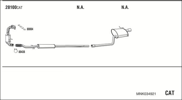 Walker MNK034921 - Система випуску ОГ autozip.com.ua