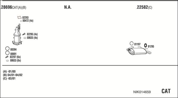 Walker NIK014659 - Система випуску ОГ autozip.com.ua