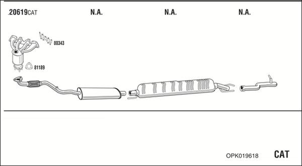 Walker OPK019618 - Система випуску ОГ autozip.com.ua