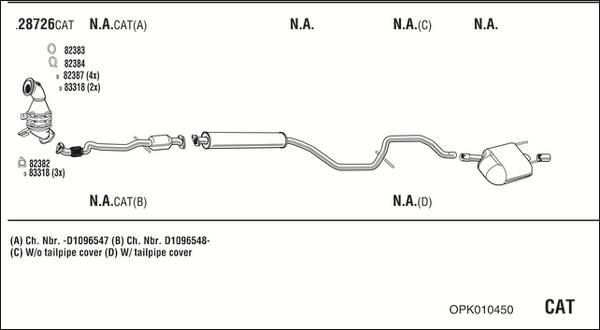 Walker OPK010450 - Система випуску ОГ autozip.com.ua