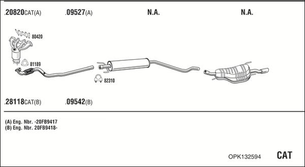 Walker OPK132594 - Система випуску ОГ autozip.com.ua