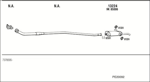 Walker PE20092 - Система випуску ОГ autozip.com.ua