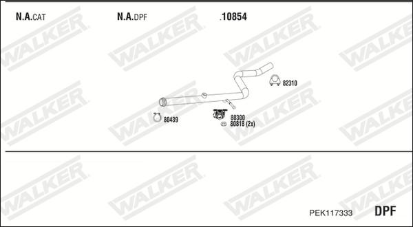 Walker PEK117333 - Система випуску ОГ autozip.com.ua