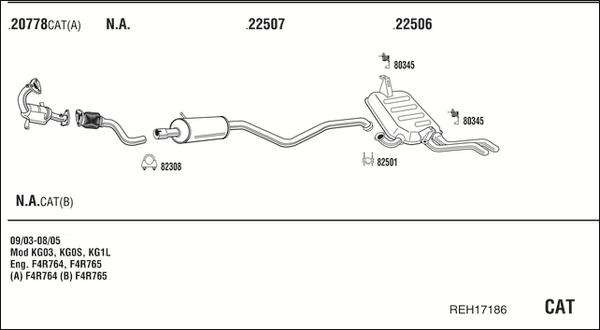 Walker REH17186 - Система випуску ОГ autozip.com.ua