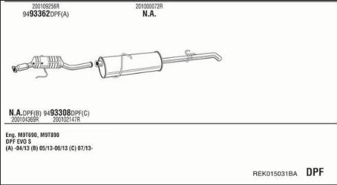 Walker REK015031BA - Система випуску ОГ autozip.com.ua