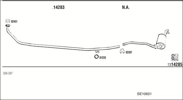 Walker SE10601 - Система випуску ОГ autozip.com.ua