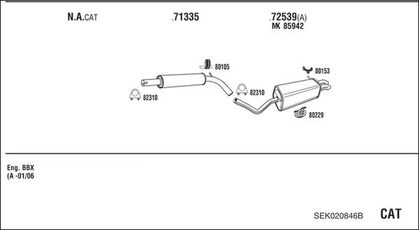 Walker SEK020846B - Система випуску ОГ autozip.com.ua