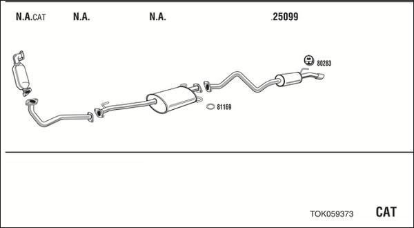 Walker TOK059373 - Система випуску ОГ autozip.com.ua