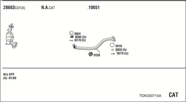 Walker TOK030715A - Система випуску ОГ autozip.com.ua