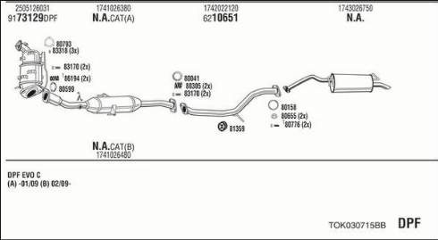 Walker TOK030715BB - Система випуску ОГ autozip.com.ua