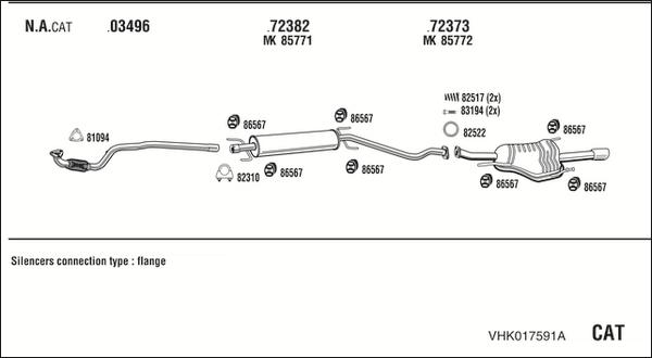 Walker VHK017591A - Система випуску ОГ autozip.com.ua