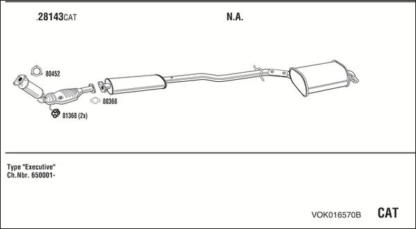 Walker VOK016570B - Система випуску ОГ autozip.com.ua