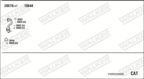 Walker VWK032606 - Система випуску ОГ autozip.com.ua
