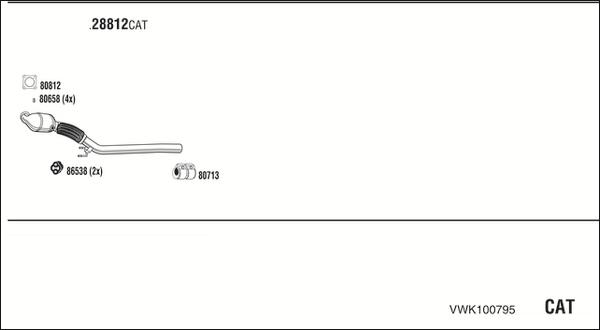 Walker VWK100795 - Система випуску ОГ autozip.com.ua