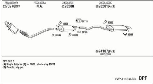 Walker VWK114846BB - Система випуску ОГ autozip.com.ua