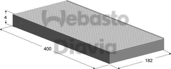 Webasto 82D0325142A - Фільтр, повітря у внутрішній простір autozip.com.ua
