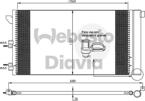 Webasto 82D0225554A - Конденсатор, кондиціонер autozip.com.ua