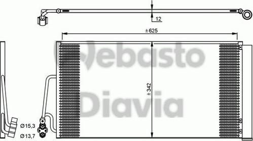 Webasto 82D0225612A - Конденсатор, кондиціонер autozip.com.ua