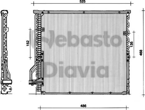 Webasto 82D0225014B - Конденсатор, кондиціонер autozip.com.ua