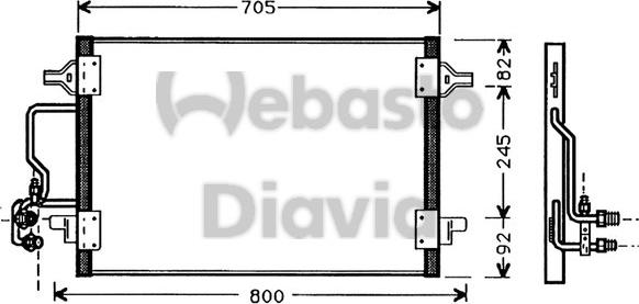 Webasto 82D0225145A - Конденсатор, кондиціонер autozip.com.ua