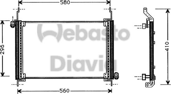 Webasto 82D0225264A - Конденсатор, кондиціонер autozip.com.ua