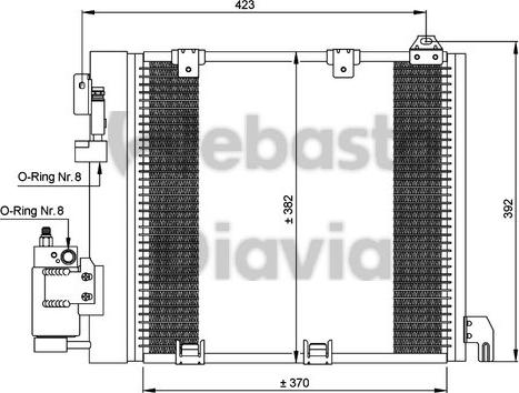 Webasto 82D0225221A - Конденсатор, кондиціонер autozip.com.ua