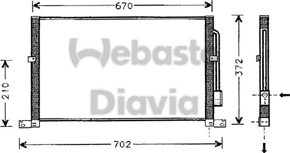 Webasto 82D0226104MA - Конденсатор, кондиціонер autozip.com.ua