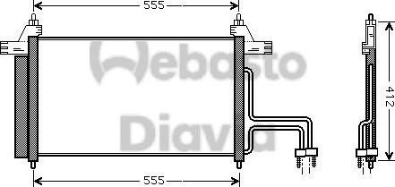 Webasto 82D0226107MA - Конденсатор, кондиціонер autozip.com.ua