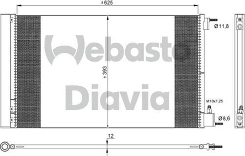 Webasto 82D0226284MA - Конденсатор, кондиціонер autozip.com.ua