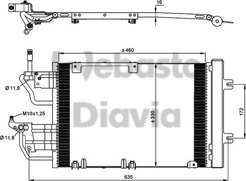 Webasto 82D0226234MA - Конденсатор, кондиціонер autozip.com.ua