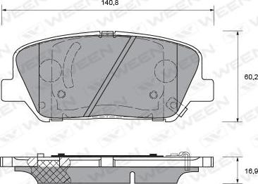 Ween 151-0003 - Гальмівні колодки, дискові гальма autozip.com.ua