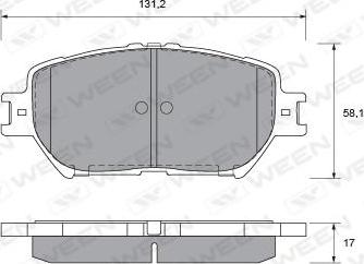 Ween 151-0016 - Гальмівні колодки, дискові гальма autozip.com.ua