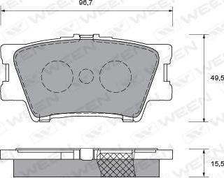 Ween 151-0010 - Гальмівні колодки, дискові гальма autozip.com.ua