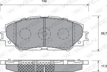 Ween 151-0013 - Гальмівні колодки, дискові гальма autozip.com.ua