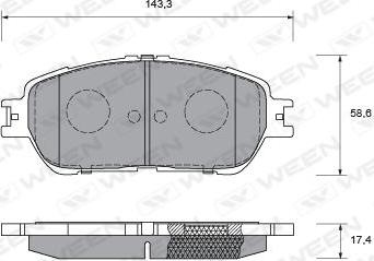 Ween 151-0017 - Гальмівні колодки, дискові гальма autozip.com.ua