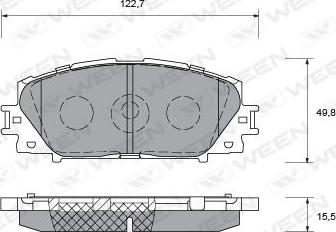 Ween 151-0021 - Гальмівні колодки, дискові гальма autozip.com.ua