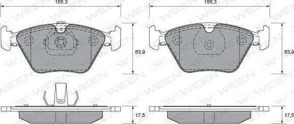 Ween 151-1991 - Гальмівні колодки, дискові гальма autozip.com.ua