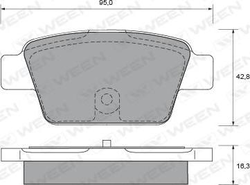 Ween 151-1900 - Гальмівні колодки, дискові гальма autozip.com.ua