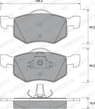 Ween 151-1910 - Гальмівні колодки, дискові гальма autozip.com.ua