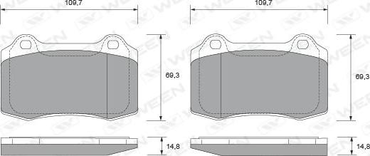 Ween 151-1932 - Гальмівні колодки, дискові гальма autozip.com.ua