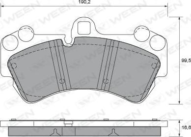 Ween 151-1937 - Гальмівні колодки, дискові гальма autozip.com.ua