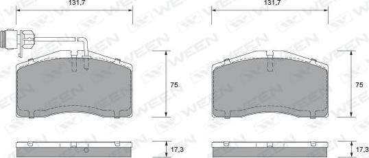 Ween 151-1921 - Гальмівні колодки, дискові гальма autozip.com.ua