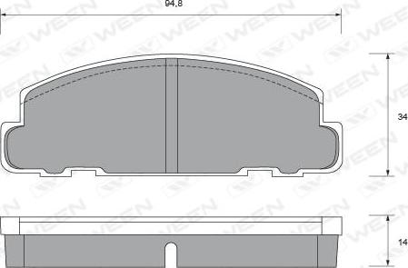 Ween 151-1490 - Гальмівні колодки, дискові гальма autozip.com.ua