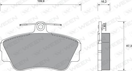 Ween 151-1449 - Гальмівні колодки, дискові гальма autozip.com.ua