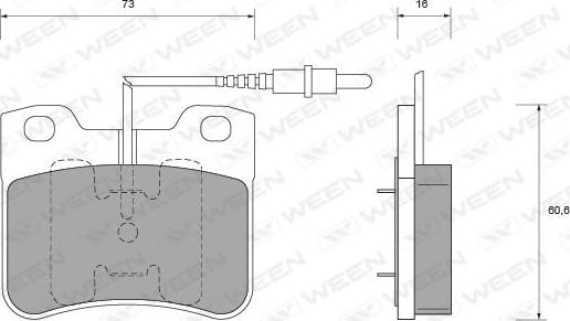 Ween 151-1440 - Гальмівні колодки, дискові гальма autozip.com.ua