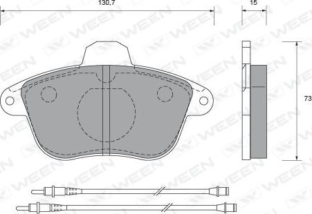 Ween 151-1441 - Гальмівні колодки, дискові гальма autozip.com.ua