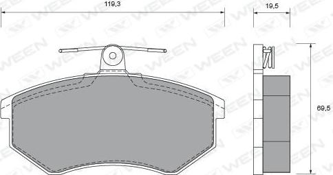 Ween 151-1455 - Гальмівні колодки, дискові гальма autozip.com.ua