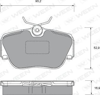 Ween 151-1453 - Гальмівні колодки, дискові гальма autozip.com.ua