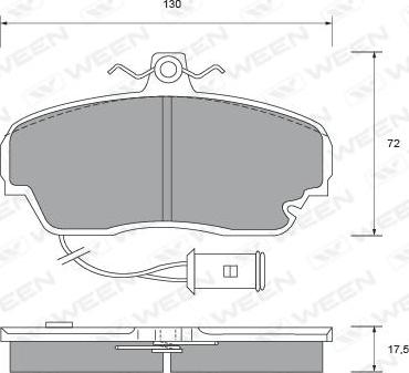 Ween 151-1466 - Гальмівні колодки, дискові гальма autozip.com.ua