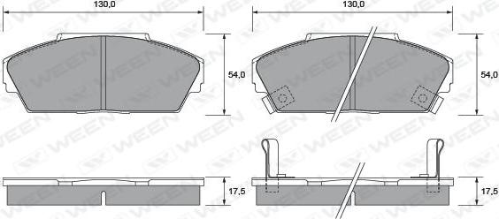 Ween 151-1406 - Гальмівні колодки, дискові гальма autozip.com.ua